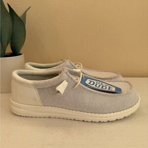 New Hey Dude Wally Funk Mono Ghosted Light Gray Casual Sneakers